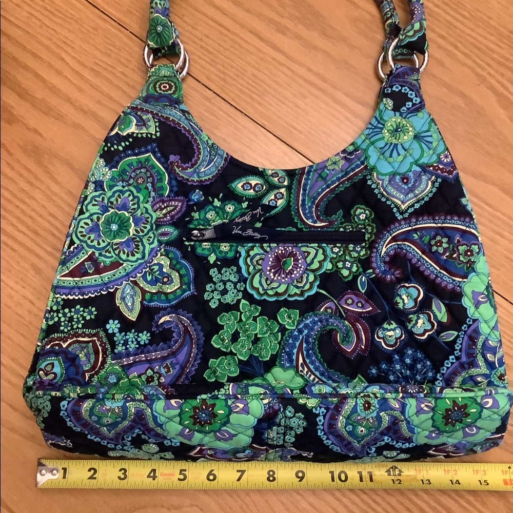 Blue and Green Vera Bradley Tote - Picture 4 of 5